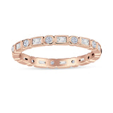 Minimalist 2.5mm Full Eternity Band Cubic Zirconia 925 Sterling Silver