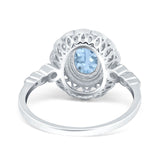 Art Deco Oval Natural Stone Beaded Ring