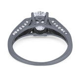 Art Deco Oval Natural Stone Wedding Ring
