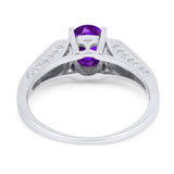 Art Deco Oval Natural Stone Wedding Ring