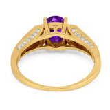 Art Deco Oval Natural Stone Wedding Ring