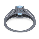 Art Deco Oval Natural Stone Wedding Ring