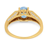 Art Deco Oval Natural Stone Wedding Ring