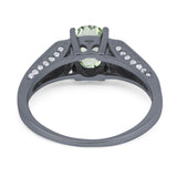 Art Deco Oval Natural Stone Wedding Ring
