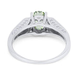 Art Deco Oval Natural Stone Wedding Ring