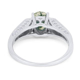 Art Deco Oval Natural Stone Wedding Ring
