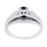 Art Deco Oval Natural Stone Wedding Ring