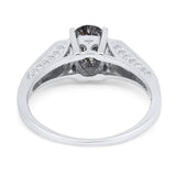 Art Deco Oval Natural Stone Wedding Ring