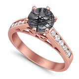 Round Natural Stone Engagement Ring