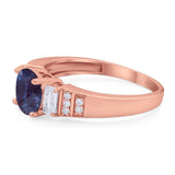 Three Stone Round Natural Stone Ring