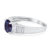 Three Stone Round Natural Stone Ring