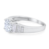 Three Stone Round Natural Stone Ring