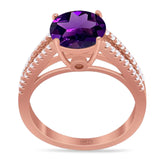 Vintage Style Round Natural Stone Ring