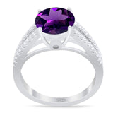 Vintage Style Round Natural Stone Ring