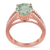 Vintage Style Round Natural Stone Ring