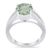 Vintage Style Round Natural Stone Ring