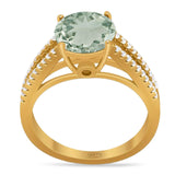 Vintage Style Round Natural Stone Ring