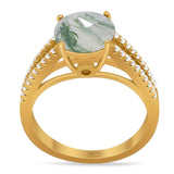 Vintage Style Round Natural Stone Ring