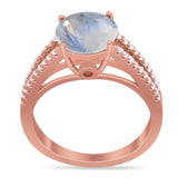 Vintage Style Round Natural Stone Ring