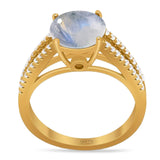 Vintage Style Round Natural Stone Ring