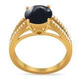 Vintage Style Round Natural Stone Ring