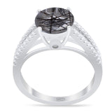 Vintage Style Round Natural Stone Ring