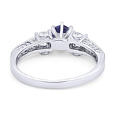 Art Deco Round Natural Stone Cocktail Ring