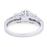 Art Deco Round Natural Stone Cocktail Ring