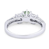 Art Deco Round Natural Stone Cocktail Ring