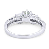 Art Deco Round Natural Stone Cocktail Ring