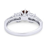 Art Deco Round Natural Stone Cocktail Ring