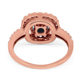 Vintage Style Round Natural Stone Halo Ring