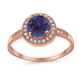 Round Halo CZ Ring