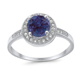 Round Halo CZ Ring