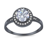 Round Halo CZ Ring