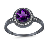 Round Halo CZ Ring
