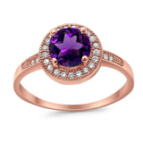 Round Halo CZ Ring