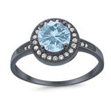 Round Halo CZ Ring