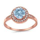 Round Halo CZ Ring