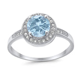 Round Halo CZ Ring