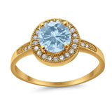 Round Halo CZ Ring
