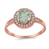 Round Halo CZ Ring