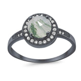 Round Halo CZ Ring