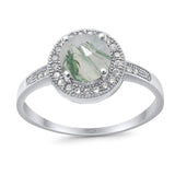 Round Halo CZ Ring