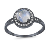 Round Halo CZ Ring