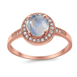 Round Halo CZ Ring