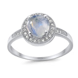 Round Halo CZ Ring