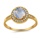 Round Halo CZ Ring