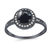 Round Halo CZ Ring