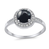 Round Halo CZ Ring